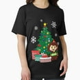 thumbnail image 1 of Chara around the Christmas tree undertale festive themed artwork Unisex T-Shirt, up to size 5XL, 1 of 2