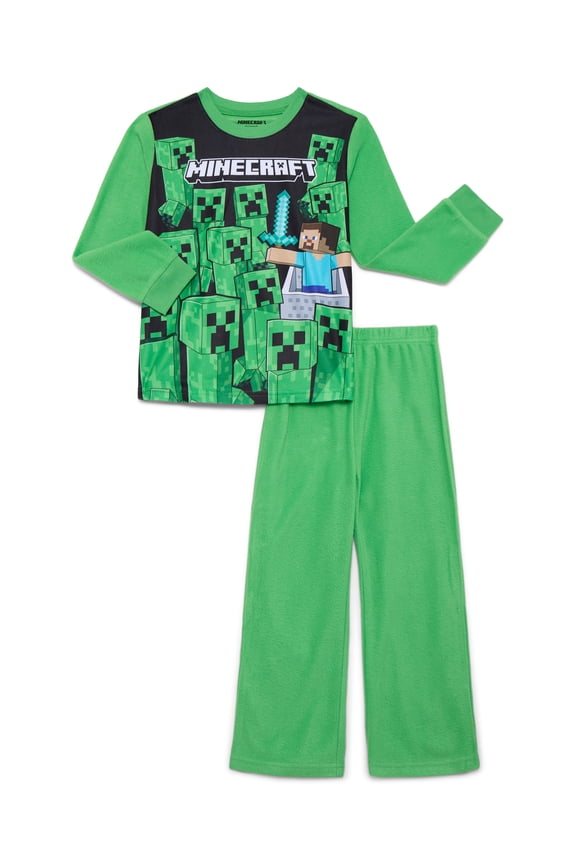 Boys Long Sleeve Top and Pants, 2-Piece Pajama Set, Sizes 4-16