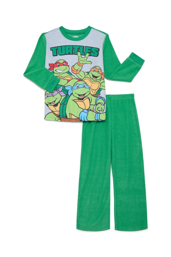 Boys Long Sleeve Top and Pants, 2-Piece Pajama Set, Sizes 4-12
