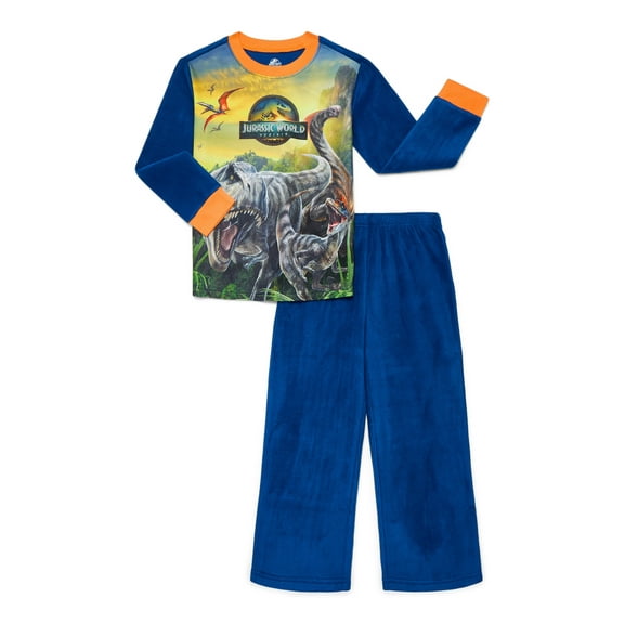 Jurassic World Rebirth Boys Long Sleeve Top and Pants Pajama Set, 2-Piece, Sizes 4-16