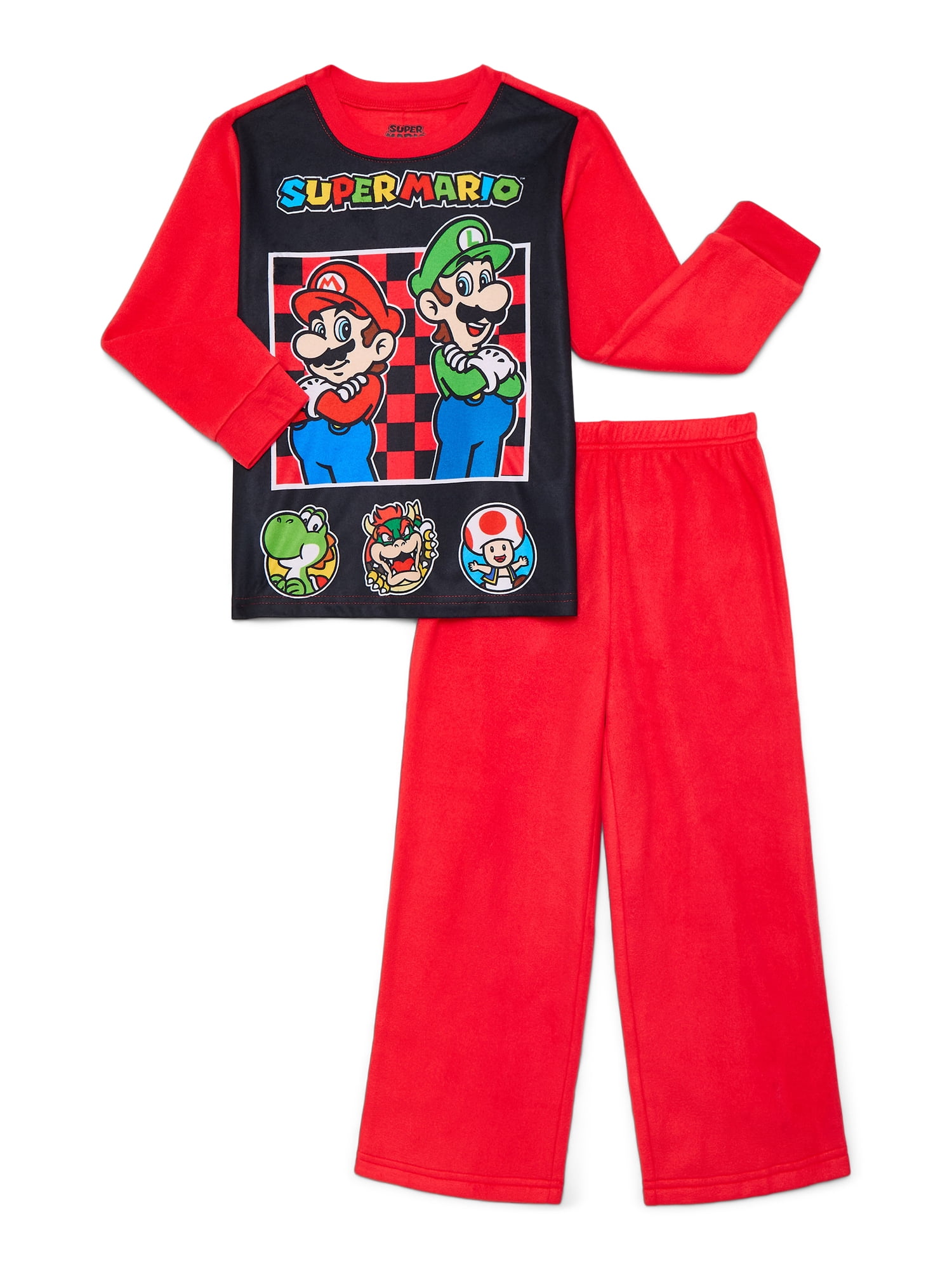 The Coupon deal of  Super Mario Boys Long Sleeve Top and Pants Pajama Set, Sizes 4-16