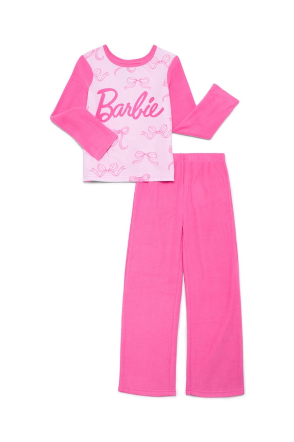 Girls Long Sleeve Top and Pants, 2-Piece Pajama Set, Sizes 4-12