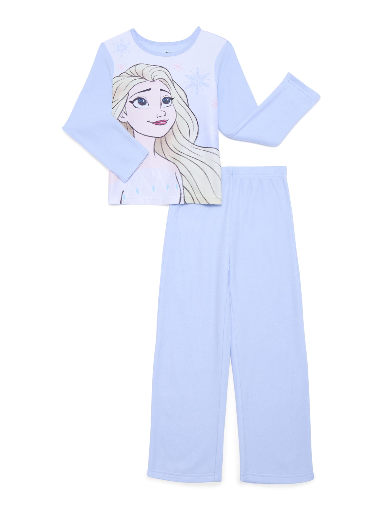 Disney Frozen 2 Girls Long Sleeve Top and Pants, 2-Piece Pajama Set, Sizes 4-12
