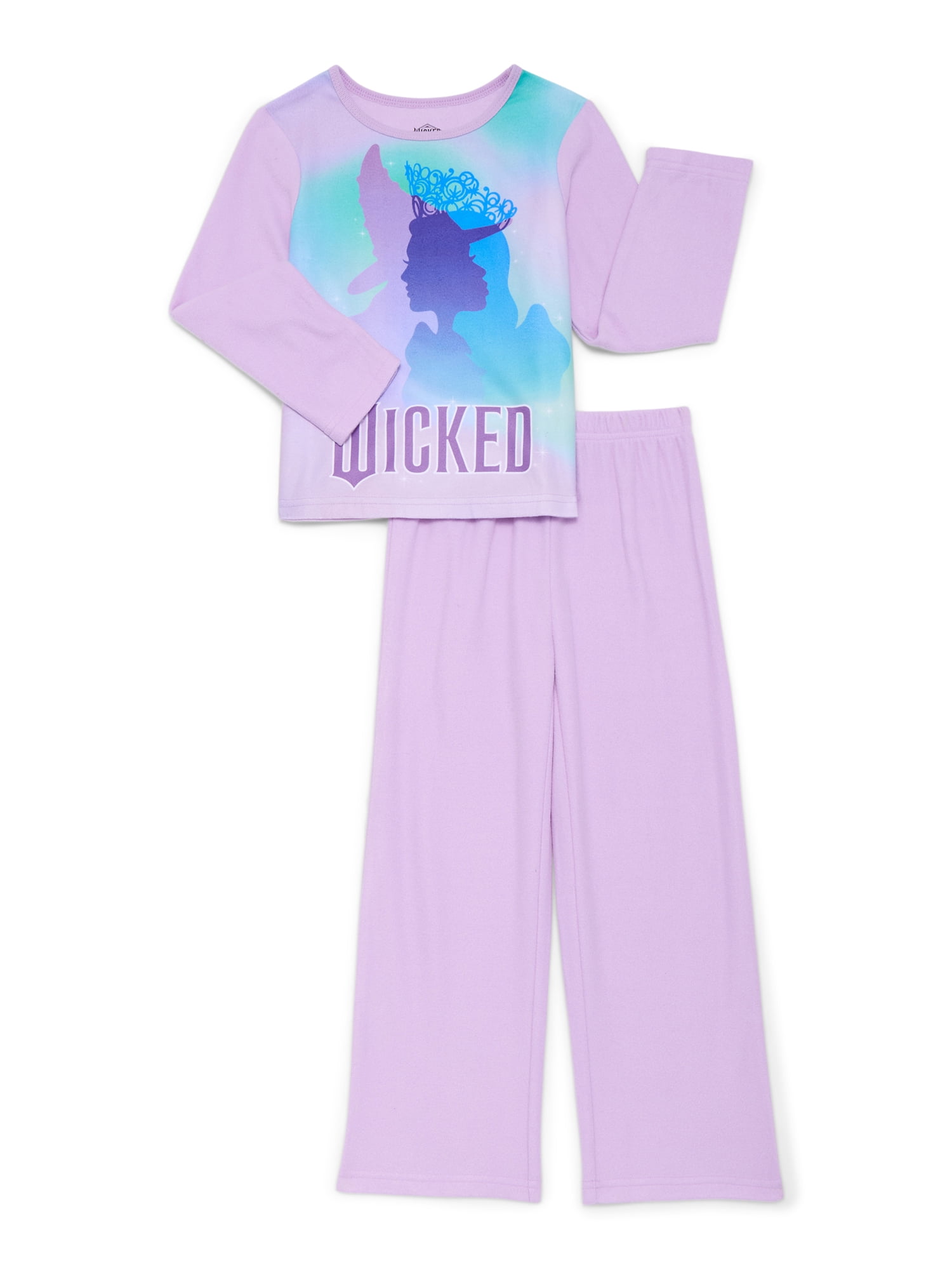Wicked Girls Long Sleeve Top and Pants Pajama Set, 2-Piece, Sizes 4-12