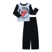 The Rolling Stones Girls Long Sleeve Top and Pants, 2-Piece Pajama Set, Sizes 4-12