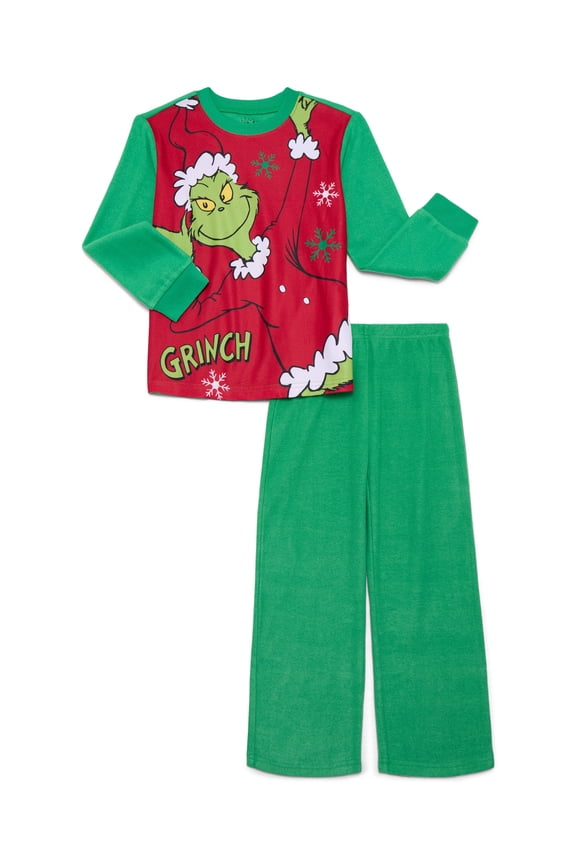Girls Long Sleeve Top and Pants, 2-Piece Pajama Set, Sizes 4-12