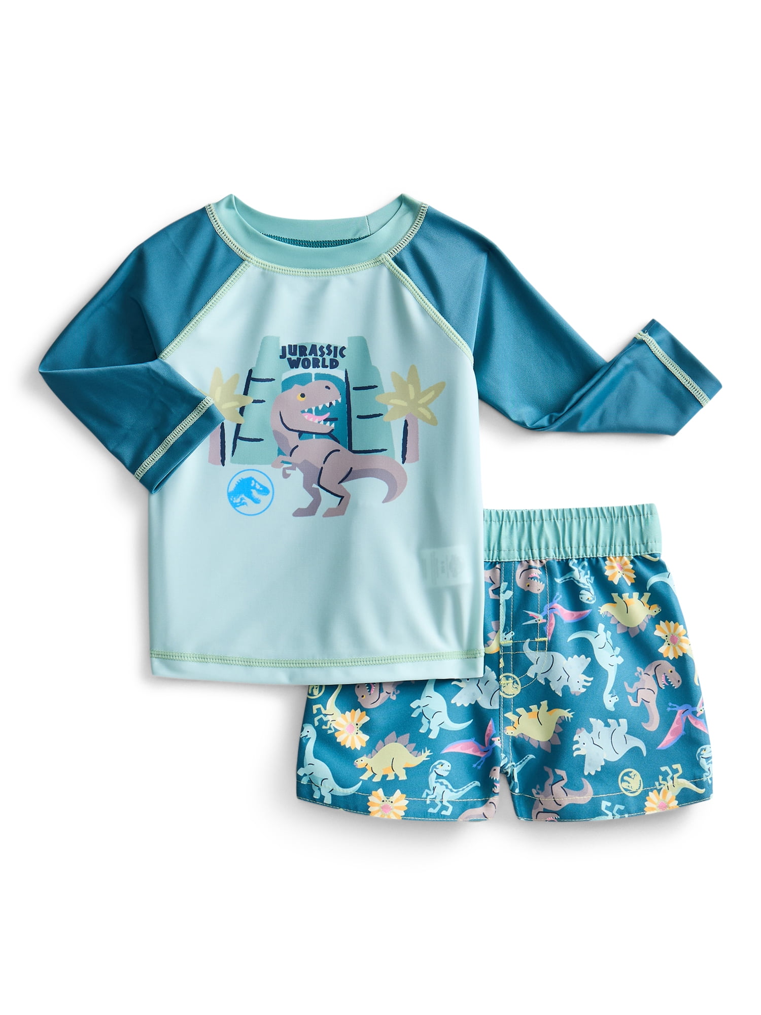 Character Baby Boy Rash Guard and Swim Trunk Set, 2-Piece, Sizes 0-12M