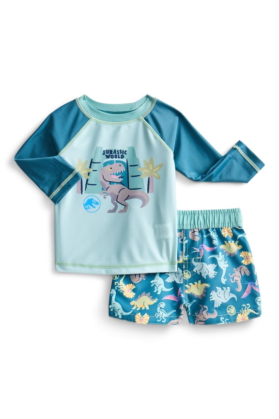 Character Baby Boy Rash Guard and Swim Trunk Set, 2-Piece, Sizes 0-12M