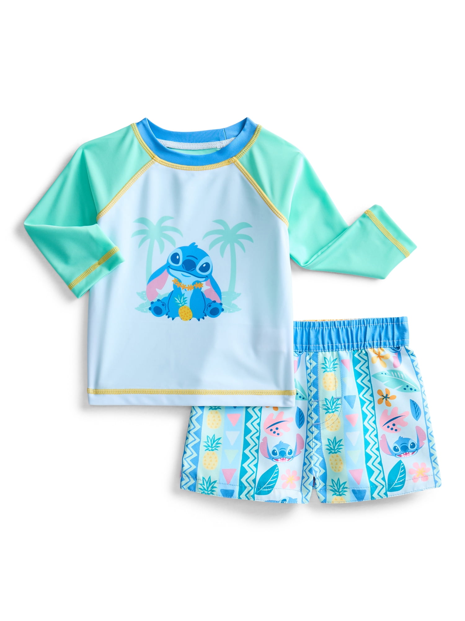 Character Baby Boy Rash Guard and Swim Trunk Set, 2-Piece, Sizes 0-12M