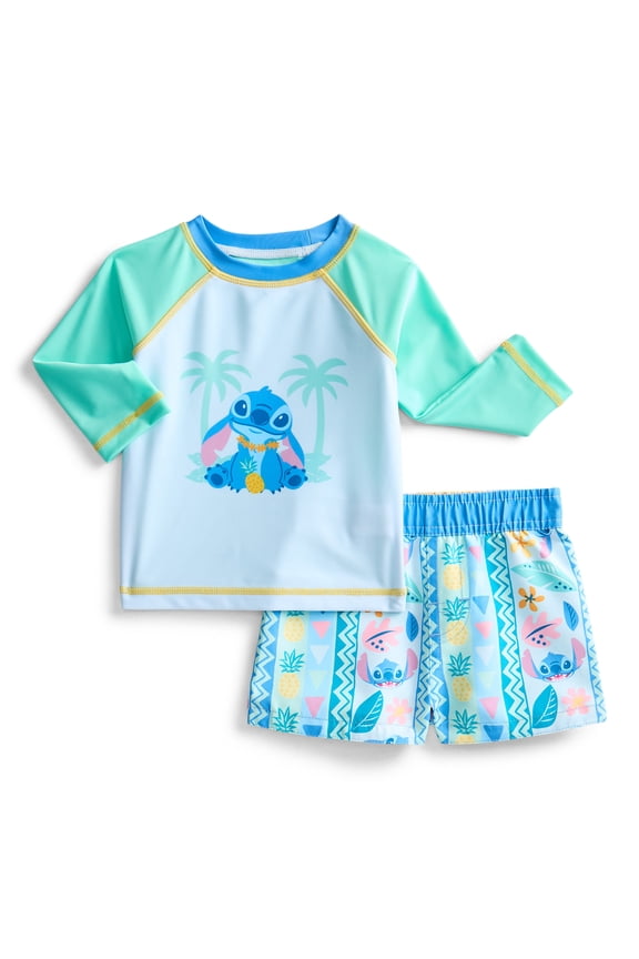 Character Baby Boy Rash Guard and Swim Trunk Set, 2-Piece, Sizes 0-12M