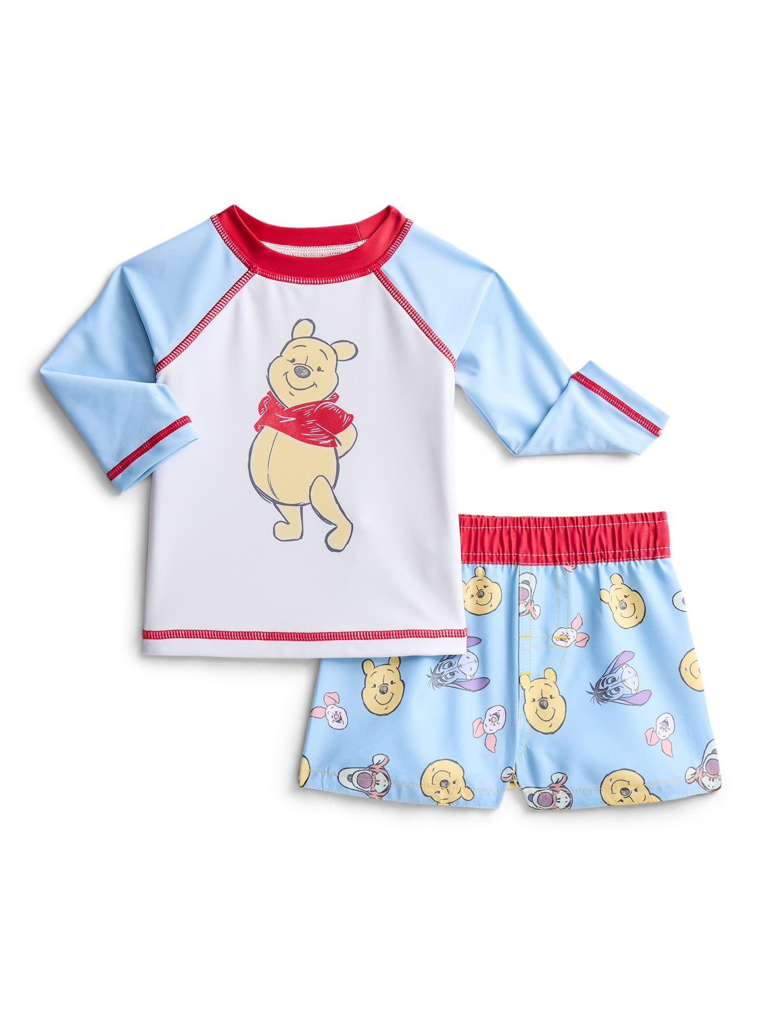Character Baby Boy Rash Guard and Swim Trunk Set, 2-Piece, Sizes 0-12M