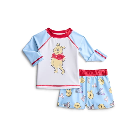Character Baby Boy Rash Guard and Swim Trunk Set, 2-Piece, Sizes 0-12M