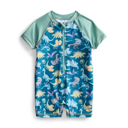 Dreamwave Apparel Character Baby Boy Rash Guard Swimsuit, One- Piece, Size 0/3M-12M
