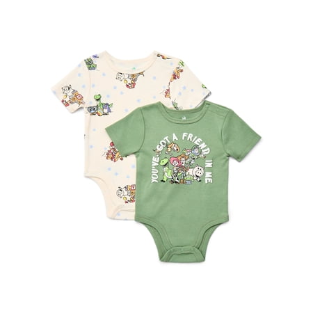 Toy Story Baby Boys or Girls Graphic One-Piece Bodysuits, 2-Pack, Sizes 0/3M-24M