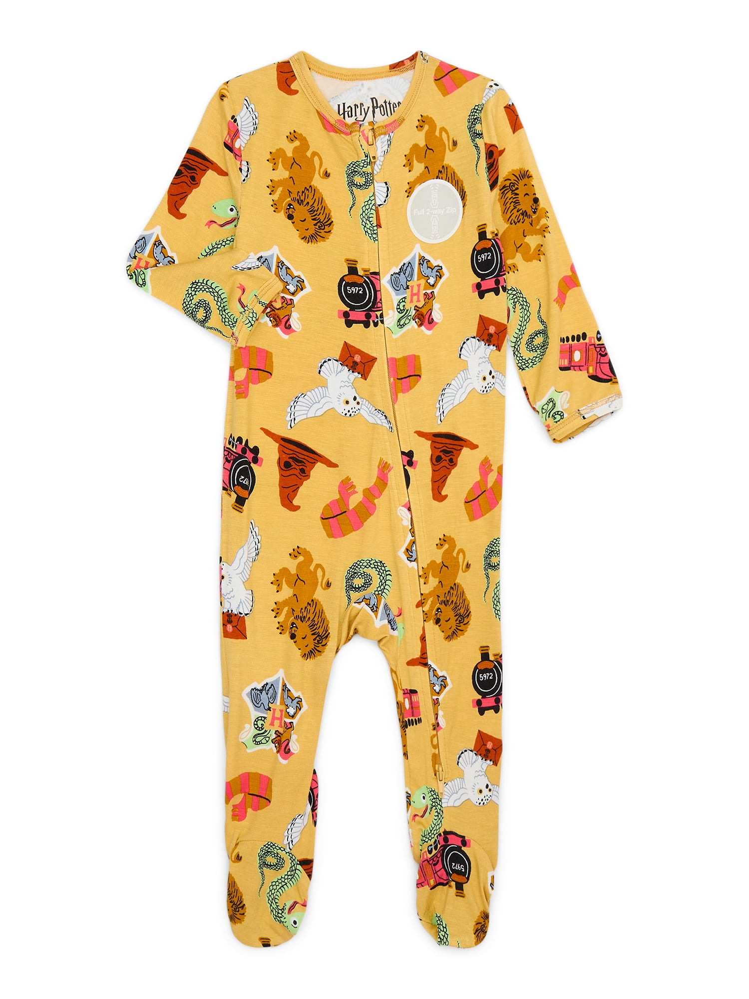 Harry Potter Baby Unisex Footed Sleep N Play Pajamas, Sizes Newborn-6/9 Months