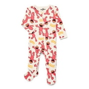MS. RACHEL Elmo Baby Boys or Girls Two-Way Zip Front Footed Pajama One-Piece, Sizes 0-6/9M