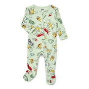 MS. RACHEL Teenage Mutant Ninja Turtles Baby Boys or Girls Two-Way Zip Front Footed Pajama One-Piece, Sizes 0-6/9M