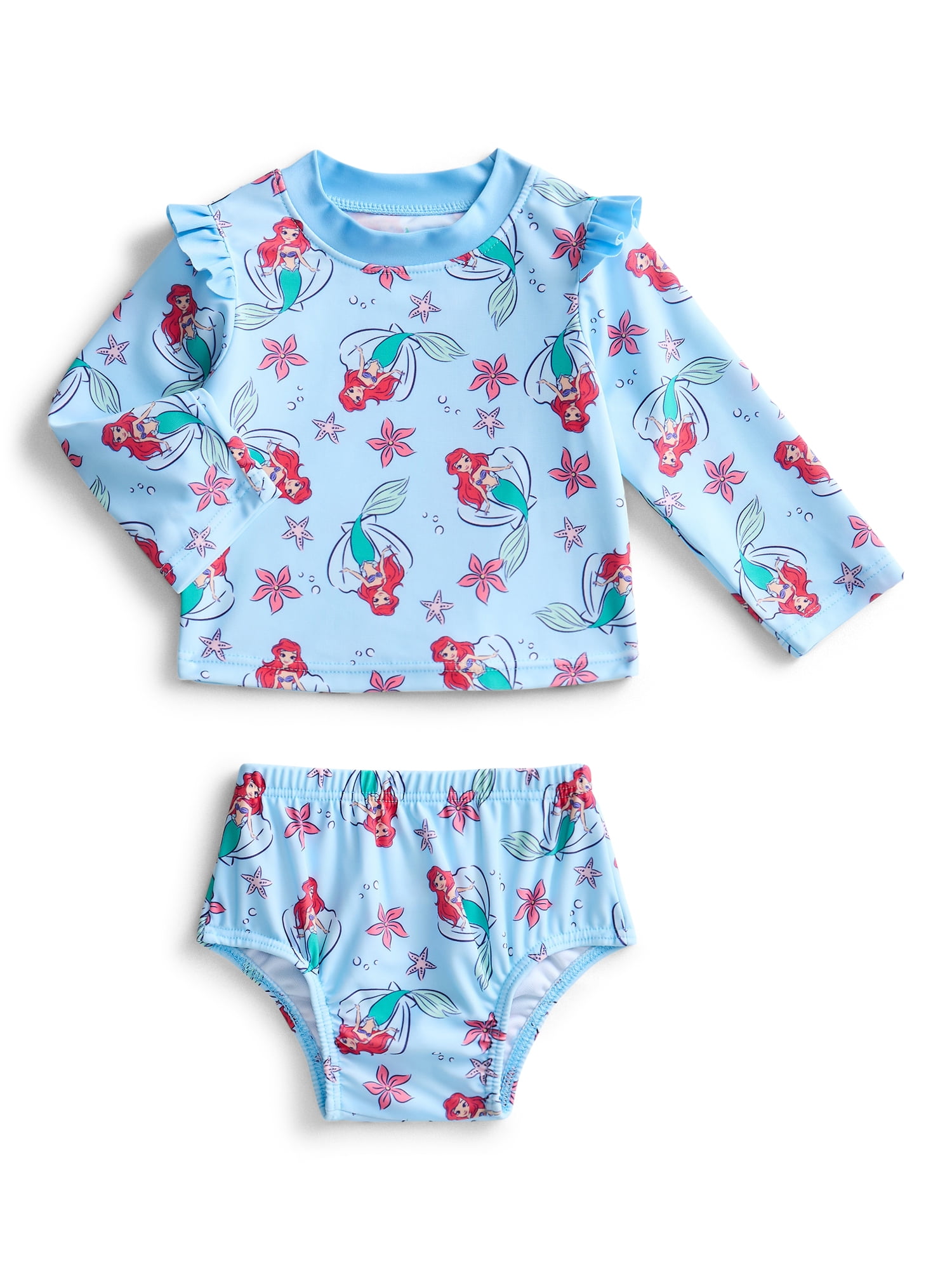 Character Baby Girl Rash Guard and Diaper Cover Swim Set, 2-Piece, Size 0-12M