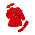 thumbnail image 1 of Character Baby Girls Dress Set with Tights and Matching Bow Headband, 3-Piece, Sizes 0/3 Months-24 Months, 1 of 10