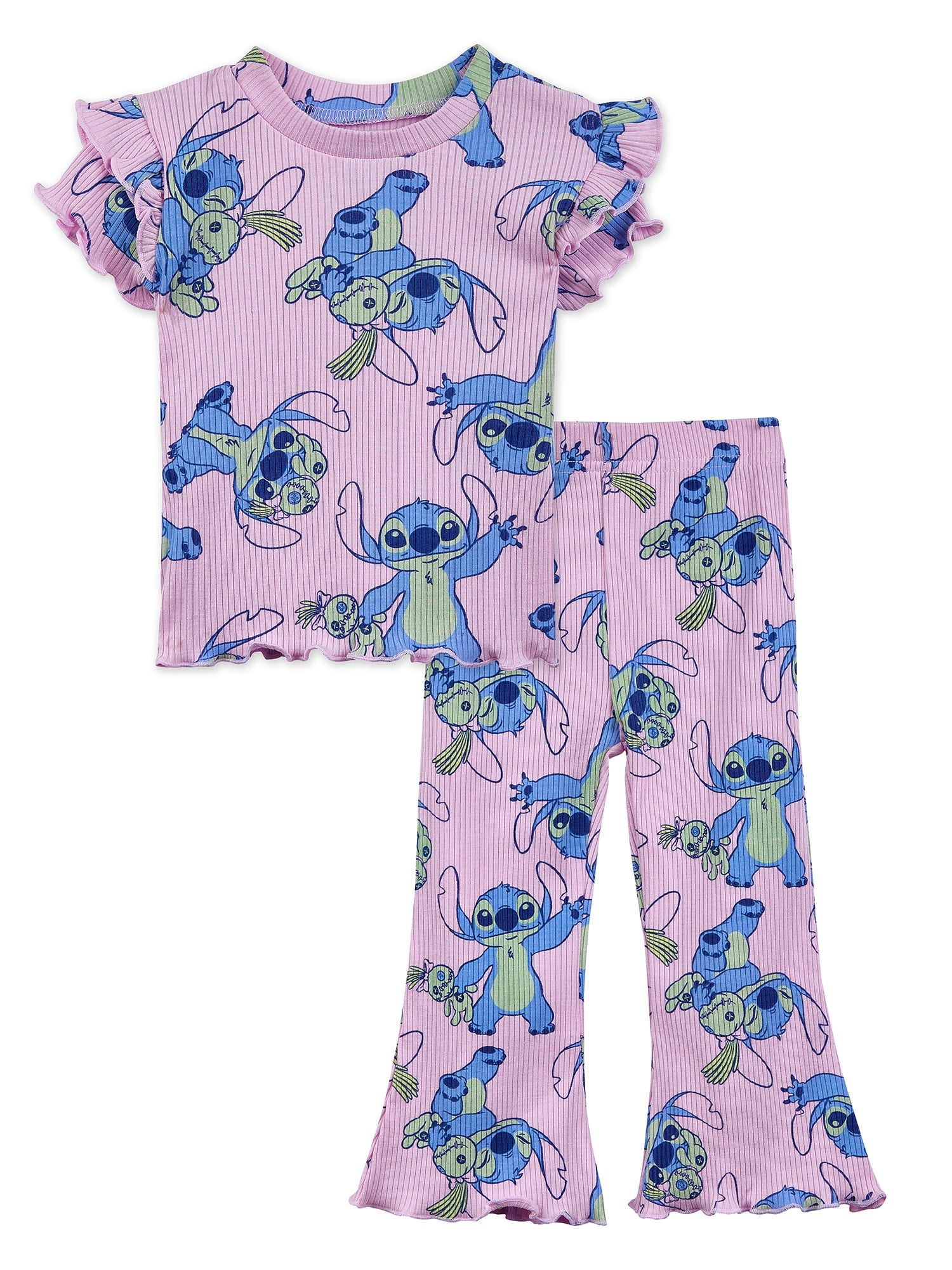 Walmart Deals of Character Baby Girls Rib Short Sleeve Top & Leggings Set, 2-Pice, Sizes 0/3 Months-24 Months