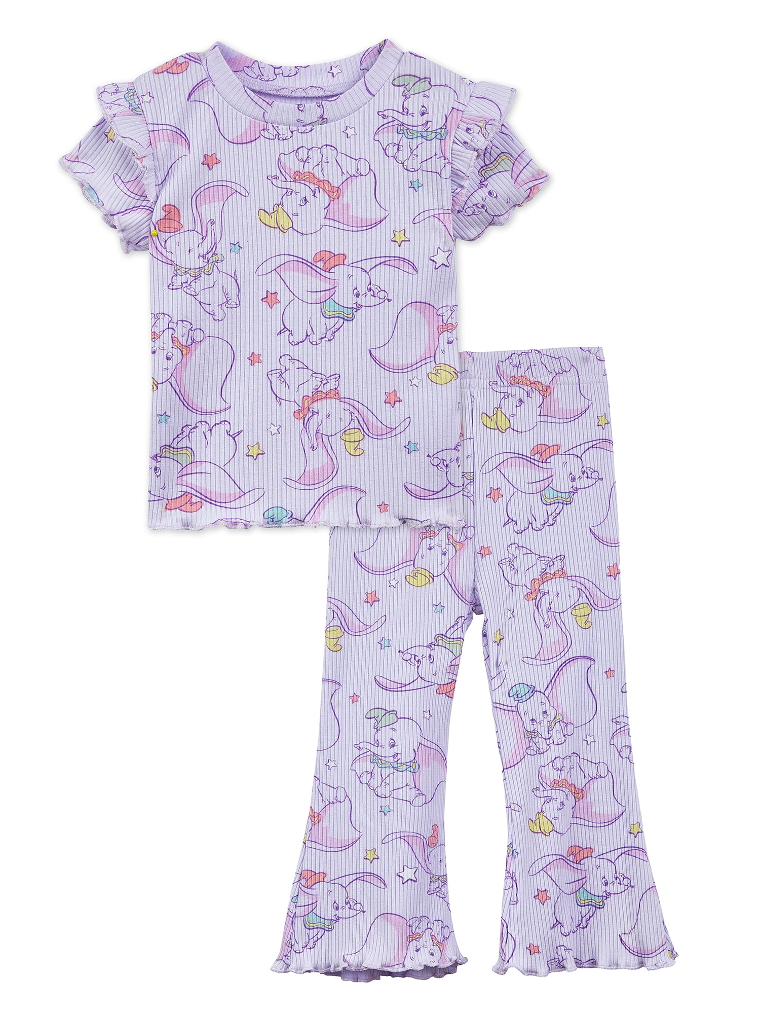 Character Baby Girls Rib Short Sleeve Top & Leggings Set, 2-Pice, Sizes 0/3 Months-24 Months