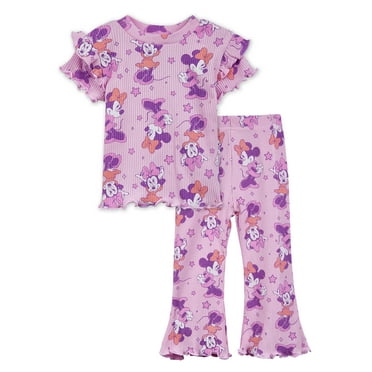 Character Baby Girls Rib Short Sleeve Top & Leggings Set, 2-Pice, Sizes 0/3 Months-24 Months