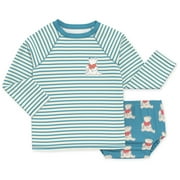 Character Baby Long-Sleeve Rash Guard and Diaper Cover Swim Set, 2-Piece, Sizes 0M-12M