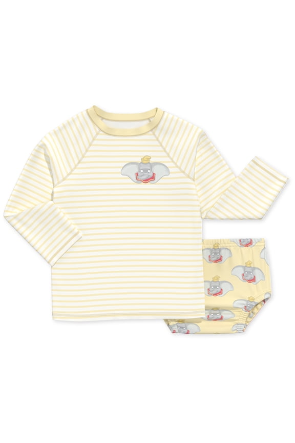 Character Baby Long-Sleeve Rash Guard and Diaper Cover Swim Set, 2-Piece, Sizes 0M-12M