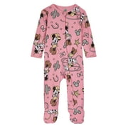 MINNIE MOUSE Character Baby Two-Way Zip Front Footed Sleep N Play Pajamas, Sizes Newborn-6/9 Months