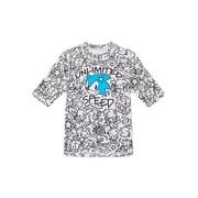 Sonic the Hedgehog Boys Short Sleeve Rashguard with UPF 50, Sizes 4-12
