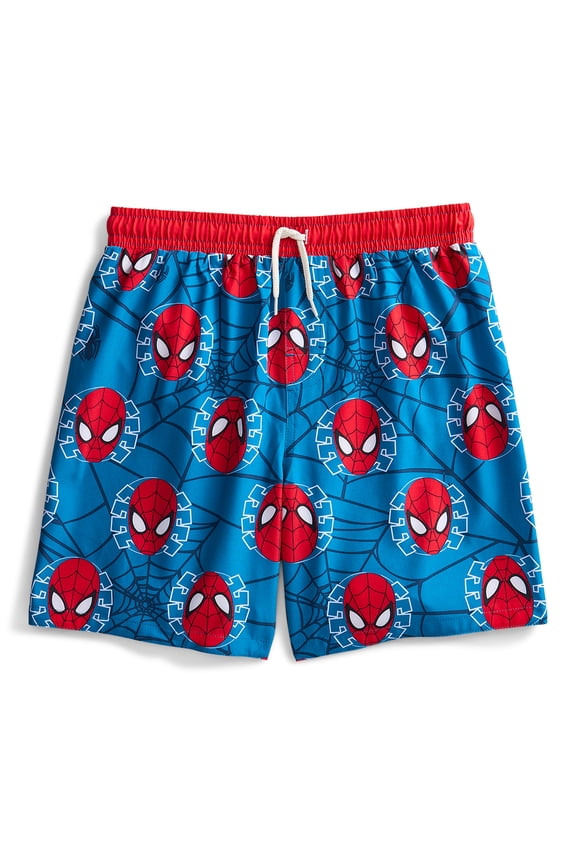 Spider Man Boys Swim Trunks with UPF50, Sizes 4-16