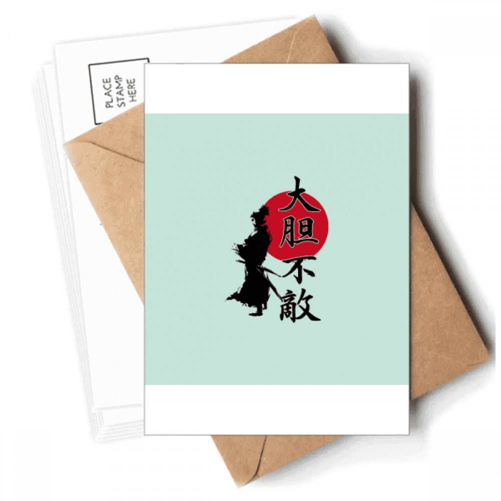 Character Courage Xiake Japan Postcards Envelopes Blank Note Cards Mailing