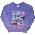 thumbnail image 1 of Character Girl's Mineral Washed Embroidery Soft and Comfortable Graphic Pullover (Minnie, XL (14/16)), 1 of 1