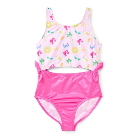 Dreamwave Apparel Girls Barbie Character Swimsuit One-Piece, Sizes 4-12