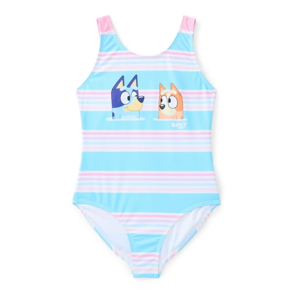 Dreamwave Apparel Girls Bluey Character Swimsuit One-Piece, Sizes 4-12