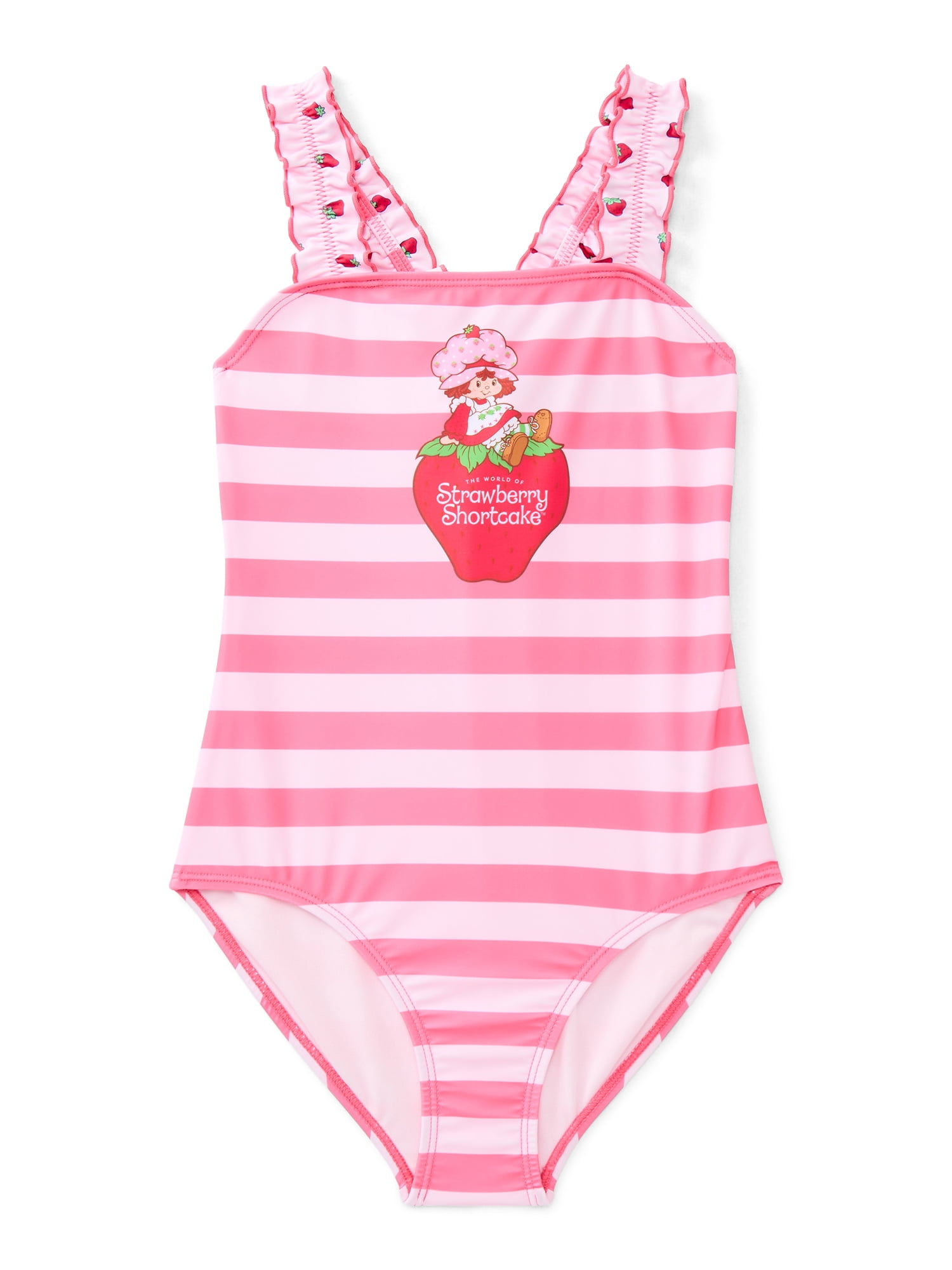 Dreamwave Apparel Girls Strawberry Shortcake Character Swimsuit One-Piece, Sizes 4-12