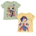 thumbnail image 1 of Character Girls 2-Pack Soft & Comfortable Crewneck Short Sleeve Tee (Princesses/Snow White, 8), 1 of 2