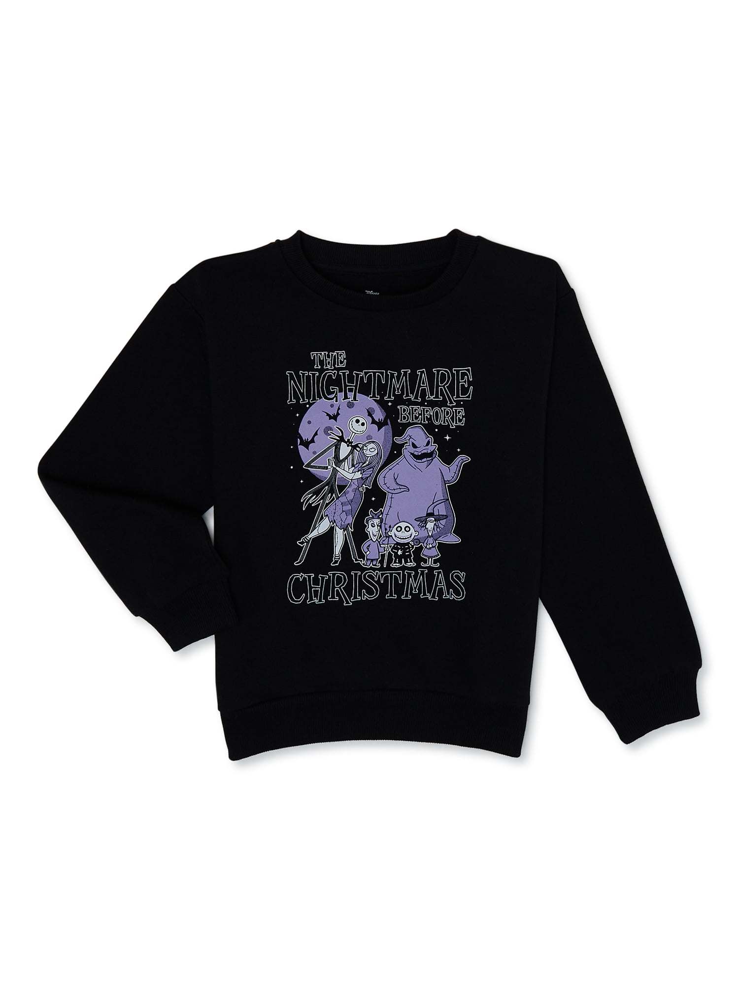Nightmare Before Christmas Girls Graphic Crewneck Sweatshirt, Size 4-18