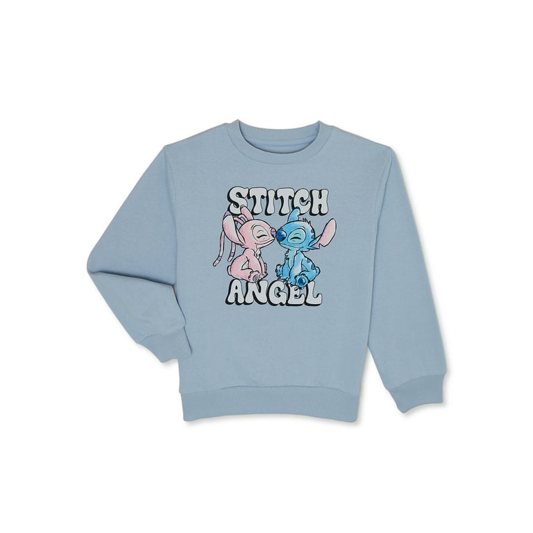 Stitch and Angel Girls Graphic Crewneck Sweatshirt Size 4 18