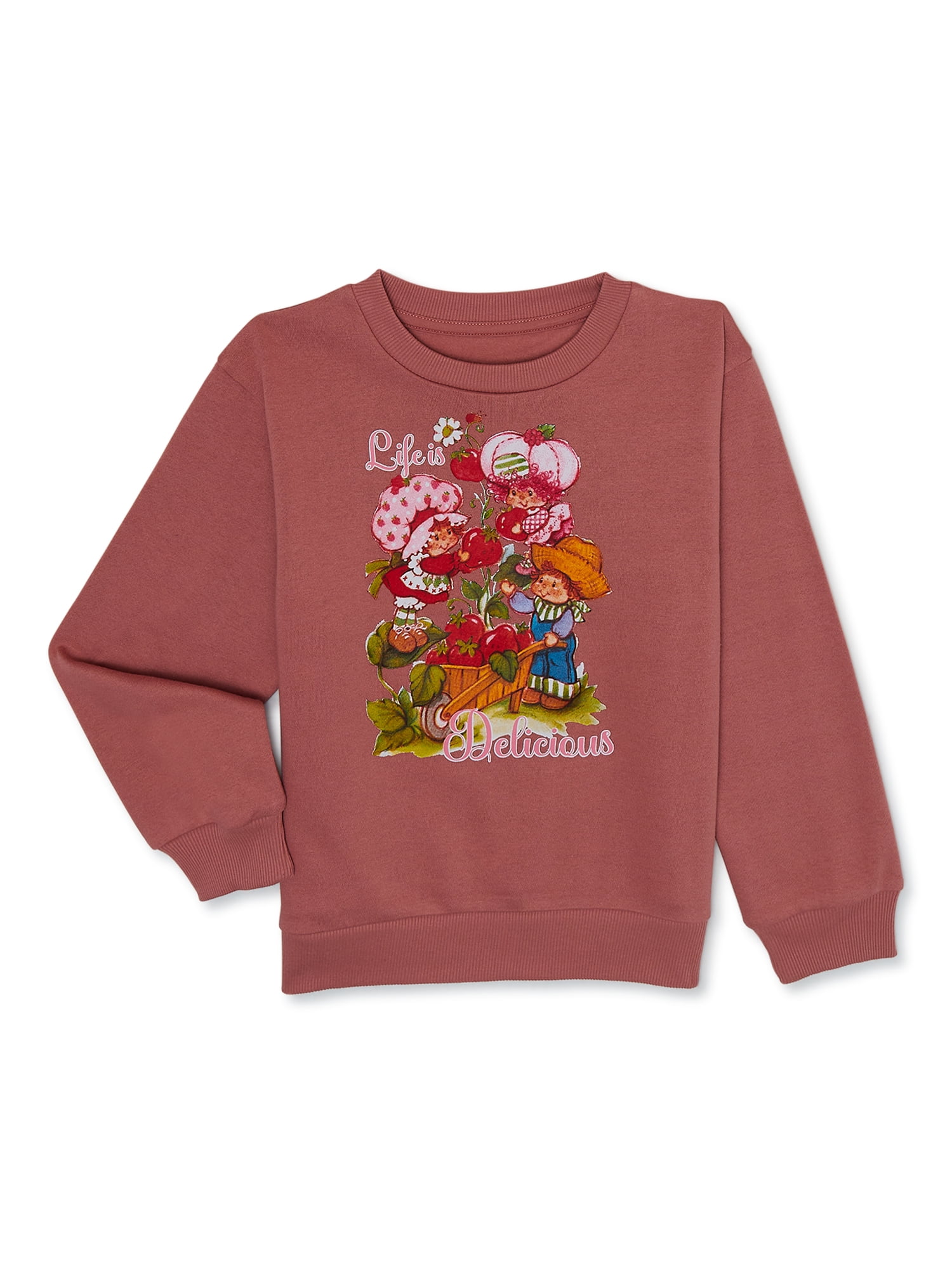 Strawberry Shortcake Girls Graphic Crewneck Sweatshirt, Size 4-18