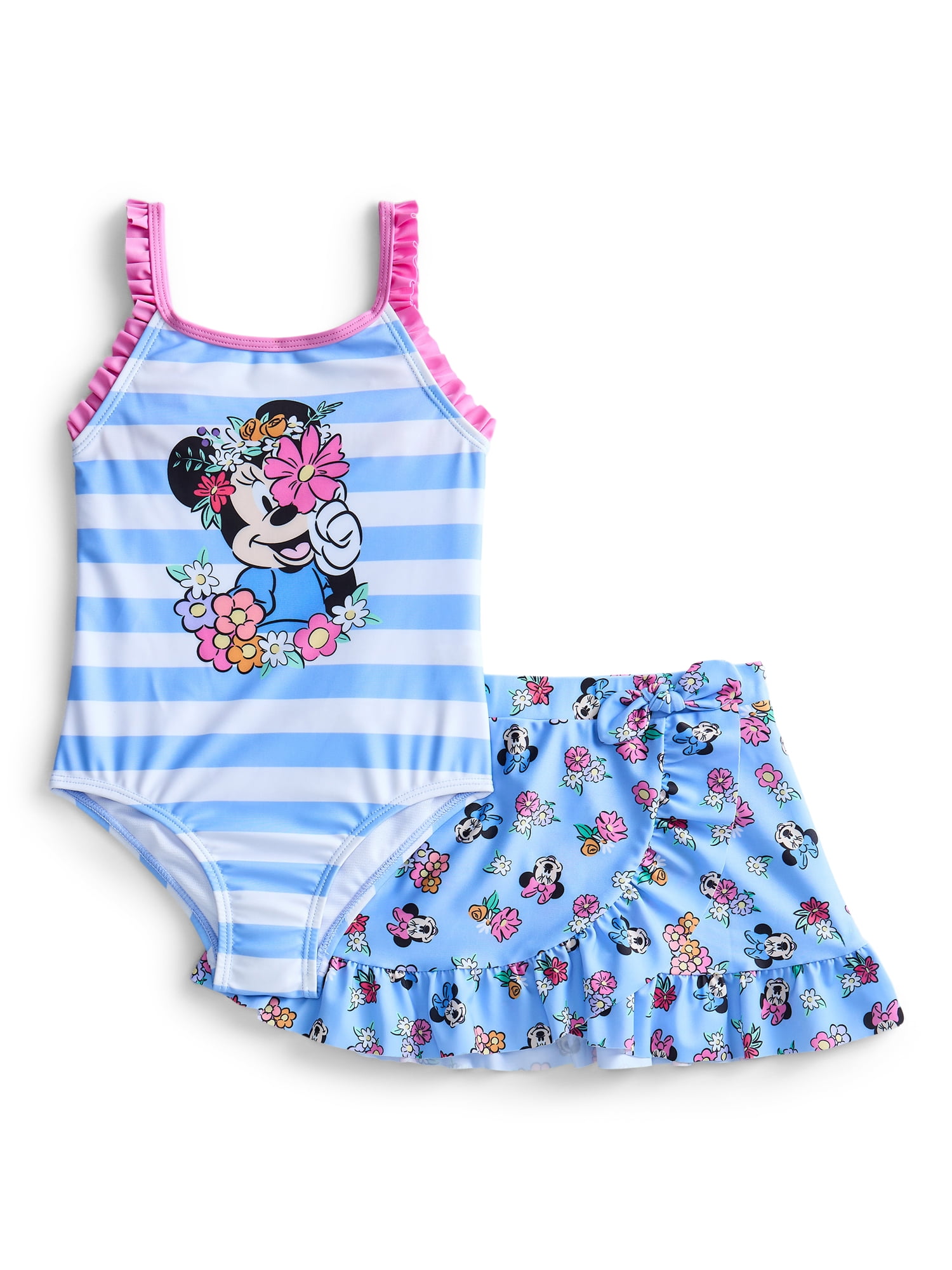 Character Toddler Girl One- Piece Swimsuit and Skirt Set, Sizes 12M-5T