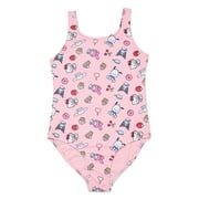 Wonder Nation Girls Hello Kitty Character One Piece Swimsuit, Sizes 4-12