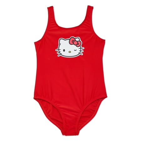 Hello Kitty Wonder Nation Girls Hello Kitty Character One Piece Swimsuit, Sizes 4-12