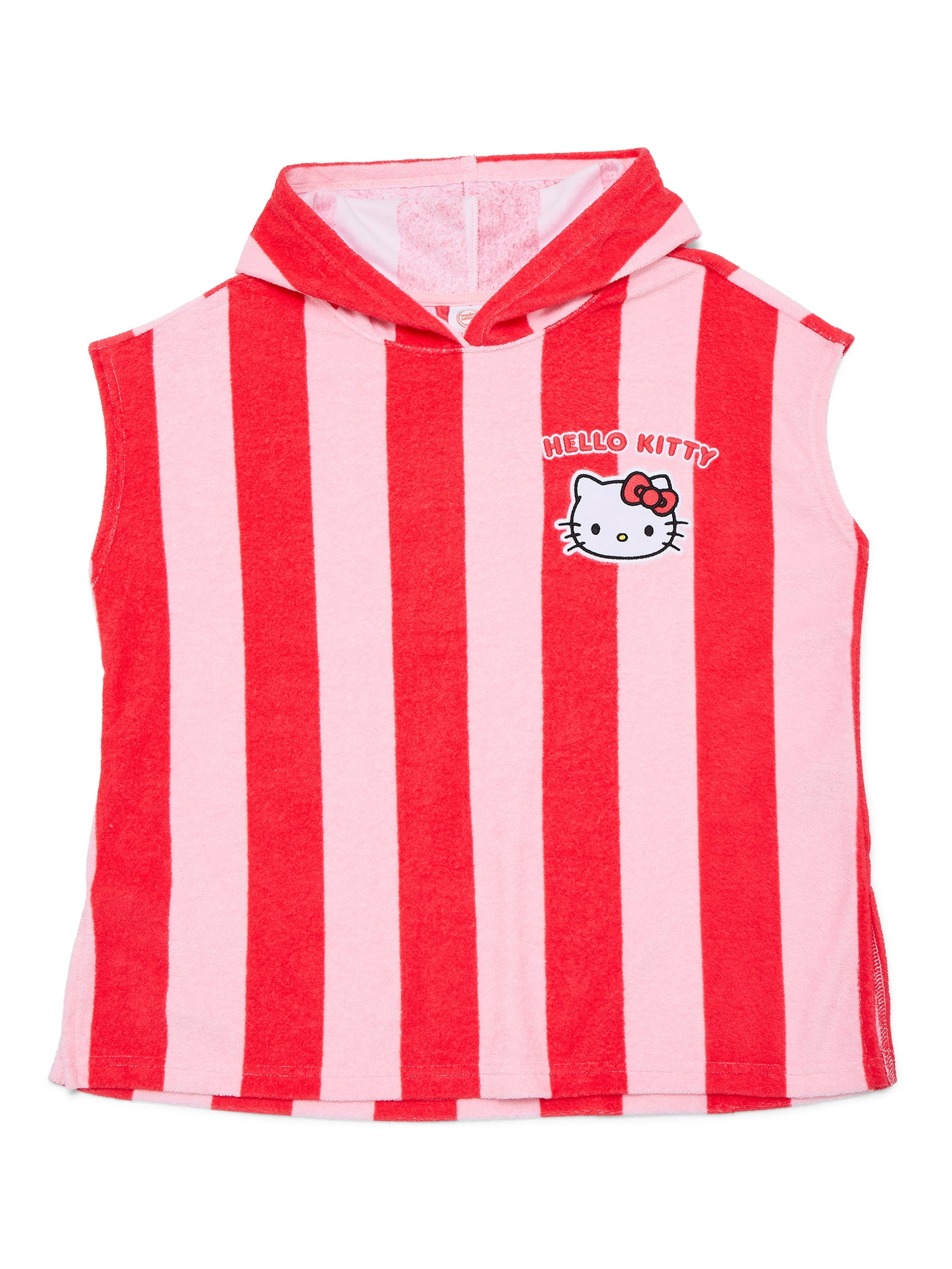 Wonder Nation Girls Hello Kitty Character Hooded Coverup, Size