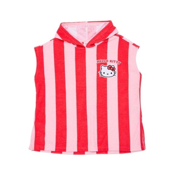 Wonder Nation Hello Kitty Character Girls Hooded Cover-Up, Size L