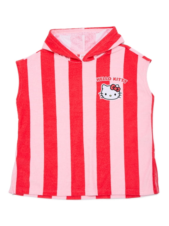 Wonder Nation Hello Kitty Character Girls Hooded Cover-Up, Size L