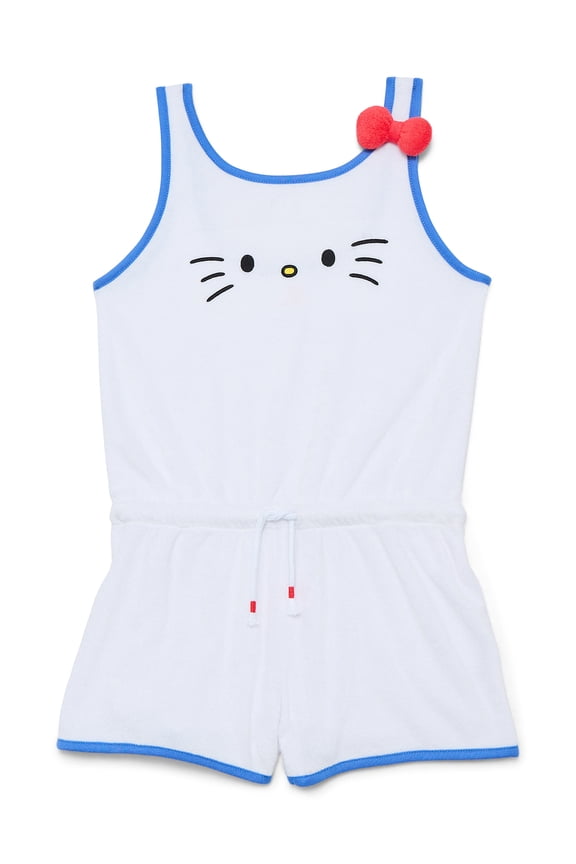 Wonder Nation Girls Hello Kitty Character Romper, Sizes S-L