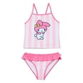 thumbnail image 1 of Wonder Nation Girls Hello Kitty My Melody Tankini Top and Bikini Bottoms Set, 2-Piece, Sizes 4-12, 1 of 3
