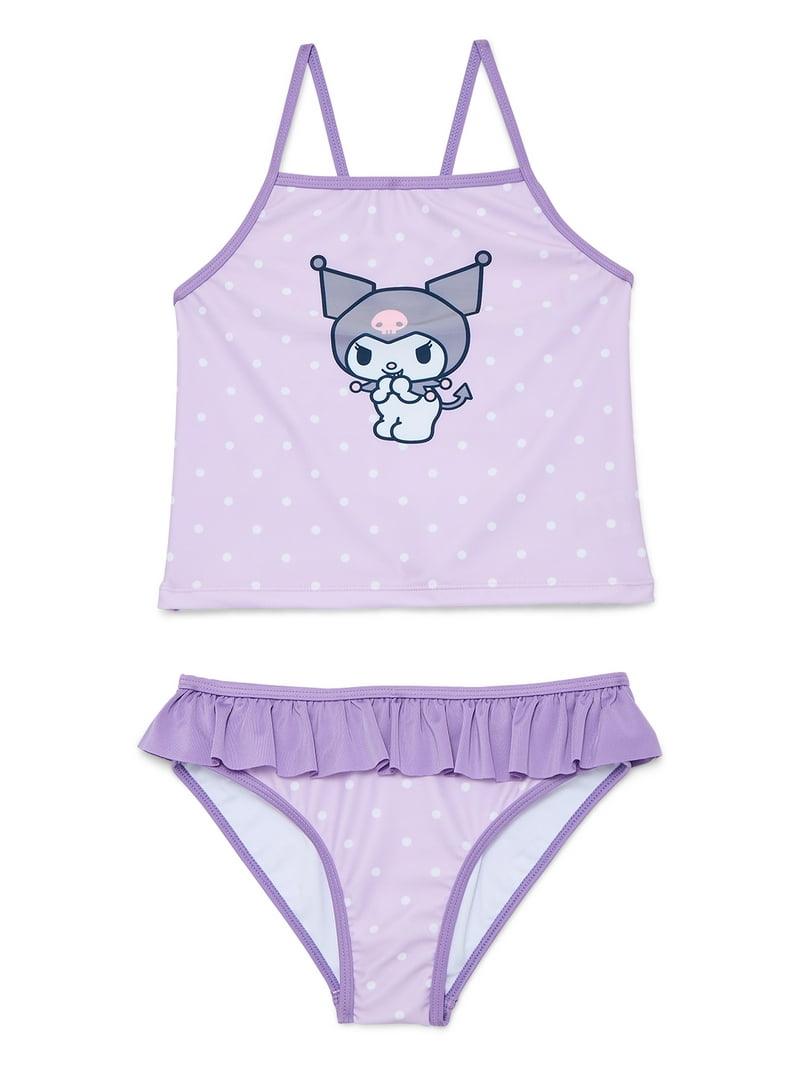 Wonder Nation Girls Hello Kitty Kuromi Tankini Top and Bikini