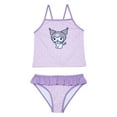 thumbnail image 1 of Wonder Nation Girls Hello Kitty Kuromi Tankini Top and Bikini Bottoms Set, 2-Piece, Sizes 4-12, 1 of 3